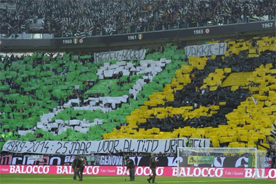 Fans Juventus vieren vriendschap met Den Haag