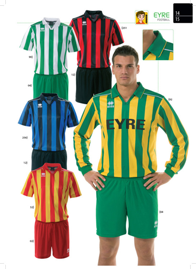 Groengeel Errea-tenue